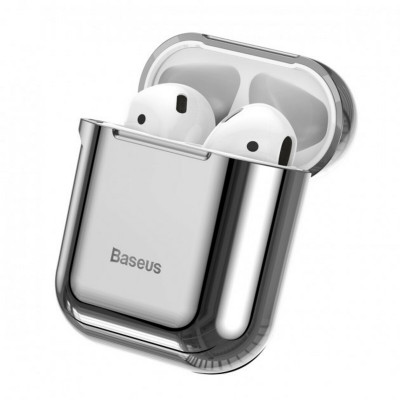 Чохол для навушникiв Baseus Shining hook Case ForPods 1/2nd Generation Silver - зображення 1