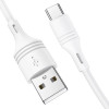 Кабель BOROFONE BX43 USB to Type-C 3A, 1m, PVC, PVC connectors, White (7068)- № 3