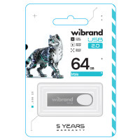 Флеш-накопичувач Wibrand USB 2.0 Irbis 64Gb Silver (Цвет Серый) - фото № 2