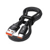 Кабель Essager Sunset USB A to Type C, 120 Вт, USB-кабель для зарядки, 1 м, черный (EXC120-CG01-P) (EXC120-CG01-P)