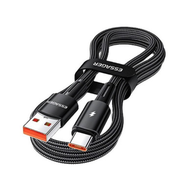 Кабель Essager Sunset USB A to Type C, 120 Вт, USB-кабель для зарядки, 1 м, черный (EXC120-CG01-P) (EXC120-CG01-P) - изображение 1