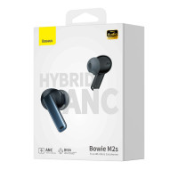 Бездротові навушники Baseus Bowie M2s True Wireless Earphones Cluster Black (Цвет Cluster Black) - фото № 2