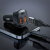 Автомобільний зарядний пристрій ACEFAST B9 66W(2USB-A+USB-C) three port metal car charger (AFB9) - зображення 6