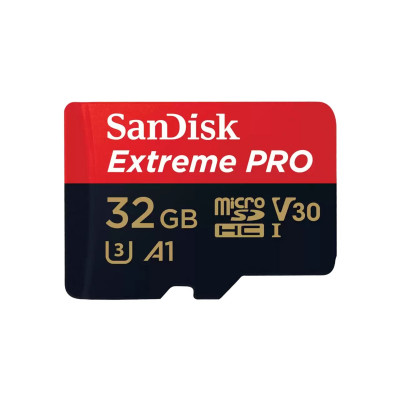 microSDXC (UHS-1 U3) SanDisk Extreme Pro A1 32Gb class 10 V30 (R100MB/s,W90MB/s) (adapter) - изображение 1