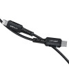 Кабель ACEFAST C4-01 Type-C to iP 3A, 30W, 1.8m, nylon, zinc connectors, Black (7073)- № 3