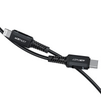 Кабель ACEFAST C4-01 Type-C to iP 3A, 30W, 1.8m, nylon, zinc connectors, Black (Цвет 7073) - фото № 3
