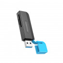 Картрідер BOROFONE DH9 Wisdom 2-in-1 USB 3.0 card reader Black Blue