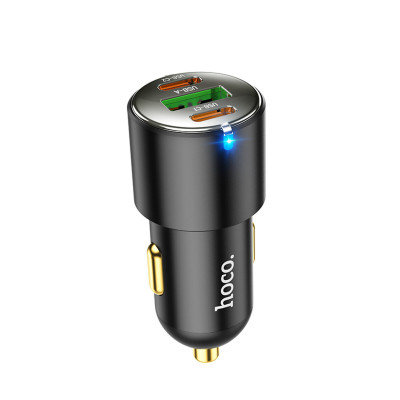 Автомобильное зарядное устройство пристрій HOCO NZ6 PD45W 3-портовое(2C1A) автомобильное зарядное устройство Черный (6931474765185) - изображение 2