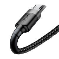 Кабель Baseus Cafule Cable USB For Micro 1.5A 2m Gray+Black (Колір Темно-серый) - фото № 3
