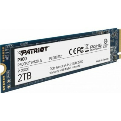 Твердотельный накопитель M.2 Patriot P300 2 ТБ NVMe 2280 PCIe 3.0x4 3D NAND TLC (P300P2TBM28) - изображение 1