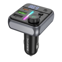 АЗП з FM-модулятором BOROFONE BC50  Ascenso PD20W+QC3.0 car BT FM transmitter Black