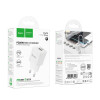 Мережевий зарядний пристрій HOCO C147A Charm PD20W+QC3.0 charger (EU) White (Білий)- № 2