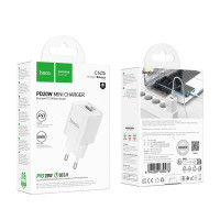 Мережевий зарядний пристрій HOCO C147A Charm PD20W+QC3.0 charger (EU) White (Колір Білий) - фото № 2