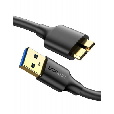 Кабель UGREEN US130 USB 3.0 A Male to Micro USB 3.0 Male Cable 2m (Black)(UGR-10843) - изображение 1