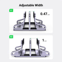 Підставка для ноутбука UGREEN LP258 Vertical Laptop Stand (Dual-slot)(UGR-60643) (Цвет Silver) - фото № 4