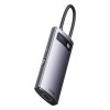 USB-хаб Baseus Metal Gleam Series 6-in-1 Multifunctional （Type-C to HDMI*1+USB3.0*3+PD*1+RJ45*1) (Gray)- № 2
