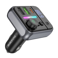 АЗП з FM-модулятором BOROFONE BC50  Ascenso PD20W+QC3.0 car BT FM transmitter Black (Цвет 7073) - фото № 3