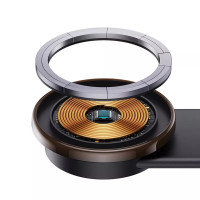 Автотримач для телефона з БЗП Baseus C02 Pro Series Magnetic Wireless Charging Car Mount Cluster Black (Цвет Черный) - фото № 4