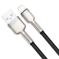 Кабель Baseus Cafule Series Metal Data Cable USB to IP 2.4A 1m Black (Цвет Черный) - фото № 2
