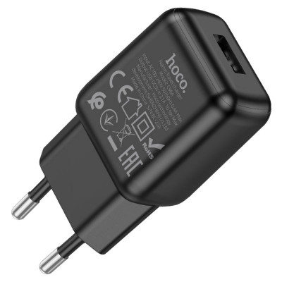 Мережевий зарядний пристрій HOCO C96A single port charger Black - зображення 1