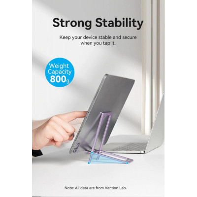 Тримач для телефону  Vention Portable Cell Phone Stand Holder for Desk Aluminum Alloy Type Gray (KCZH0) - зображення 7