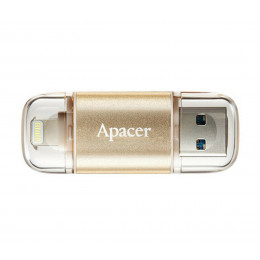 Flash Apacer USB 3.1 AH190 Dual Lightning 128GB gold