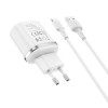 Мережевий зарядний пристрій BOROFONE BA36A High speed single port QC3.0 charger set 18W(Type-C) White (7068)- № 3