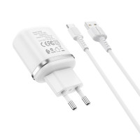 Мережевий зарядний пристрій BOROFONE BA36A High speed single port QC3.0 charger set 18W(Type-C) White (Колір 7068) - фото № 3