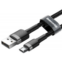 Кабель Baseus Cafule Cable USB For Micro 1.5A 2m Gray+Black (Колір Темно-серый) - фото № 2