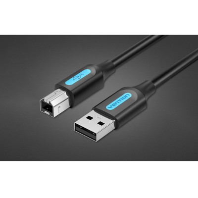 Кабель Vention для принтера USB 2.0 A Male to B Male Cable 3M Black PVC Type (COQBI) - зображення 2