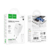 Мережевий зарядний пристрій HOCO C147A Charm PD20W+QC3.0 charger set (C to iP)(EU) White (Білий)- № 2