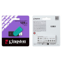 Флеш-накопичувач Kingston USB 3.2 DT Exodia S 128GB Black/Turquoise (Цвет Black) - фото № 2