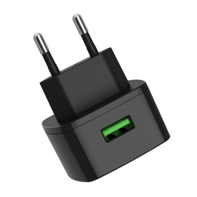 Мережевий зарядний пристрій HOCO C70A Cutting-edge single port QC3.0 charger Black - изображение 4