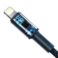 Кабель Baseus High Density Braided Fast Charging Data Cable Type-C to iP PD 20W 1m Blue (Колір Синий) - фото № 6