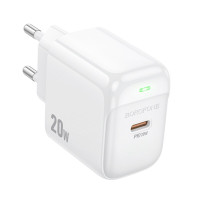 Мережевий зарядний пристрій BOROFONE BAS43A Potential single-port PD20W charger(EU) White (Колір Белый) - фото № 3