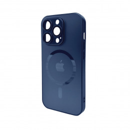 Чохол для смартфона AG Glass Matt Frame Color MagSafe Logo for Apple iPhone 14 Pro Navy Blue