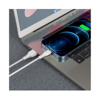 Кабель BOROFONE BX51 USB to iP 2.4A,1m, PVC, PVC connectors, White (Цвет Белый) - фото № 3