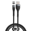Кабель Baseus Zinc Magnetic Safe Fast Charging Data Cable USB to Type-C 5A 1m Gray+Black - изображение 2
