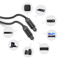 Аудіокабель Vention Optical Fiber Audio Cable 1.5M Black (BAEBG) (Цвет Черный) - фото № 6
