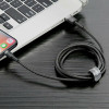 Кабель Baseus Cafule Cable USB For Lightning 2.4A 1m Gray+Black (Темно-серый)- № 6
