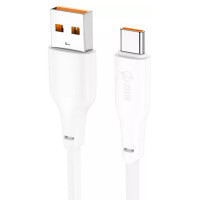 Кабель HOCO X93 USB to Type-C 100W, 1m, TPE, TPE connectors, White