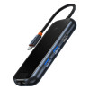 USB-хаб Baseus AcmeJoy 8-Port Type-C HUB Adapter（Type-C to HDMI*1+USB3.0*2+USB2.0*1+Type-C PD&Data*1+RJ45*1+SD/TF*1）Dark Grey (Темно-серый)- № 6