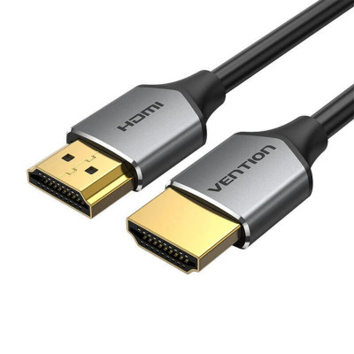 Кабель Vention Ultra Thin HDMI Male to Male HD v2.0 Cable 0.5M Gray Aluminum Alloy Type (ALEHD) - зображення 1
