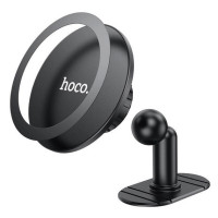 Автотримач для телефона HOCO H13 Fine jade ring magnetic car holder(center console) Black (Цвет Черный) - фото № 5
