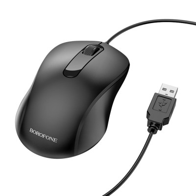 Миша BOROFONE BG4 Business wired mouse Black (BG4B) - зображення 2