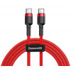 Кабель Baseus Cafule USB Cable Type-C-Type-C 3A 1m Red (7070)- № 3