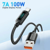 Кабель Essager Enjoy LED Digital Display USB Charging Cable USB A to Type C 100W 1m black (EXCT-XY01-P) (Черный)- № 2