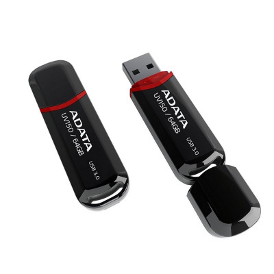 Flash A-DATA USB 3.2 AUV 150 64Gb Black - зображення 2