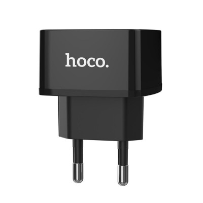 Мережевий зарядний пристрій HOCO C70A Cutting-edge single port QC3.0 charger Black - изображение 2