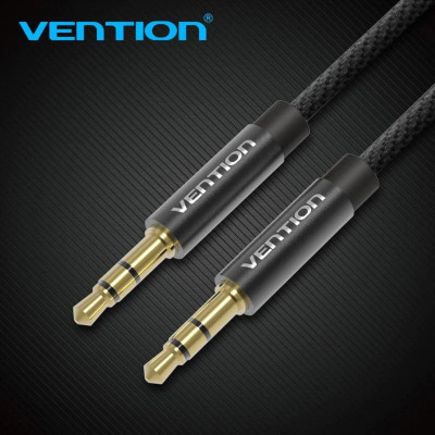 Кабель Vention Fabric Braided 3.5mm Male to Male Audio Cable 3M Black Metal Type (BAGBI) - зображення 6